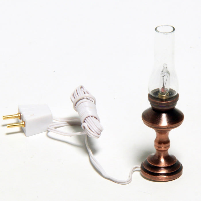 Oil lamp, patinated copper, 12V