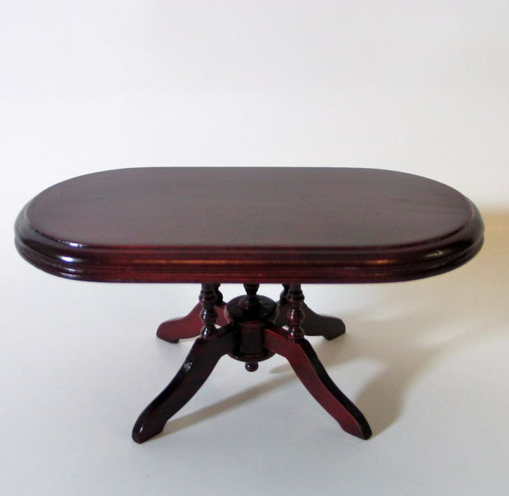 Dining table, oval, mahogany