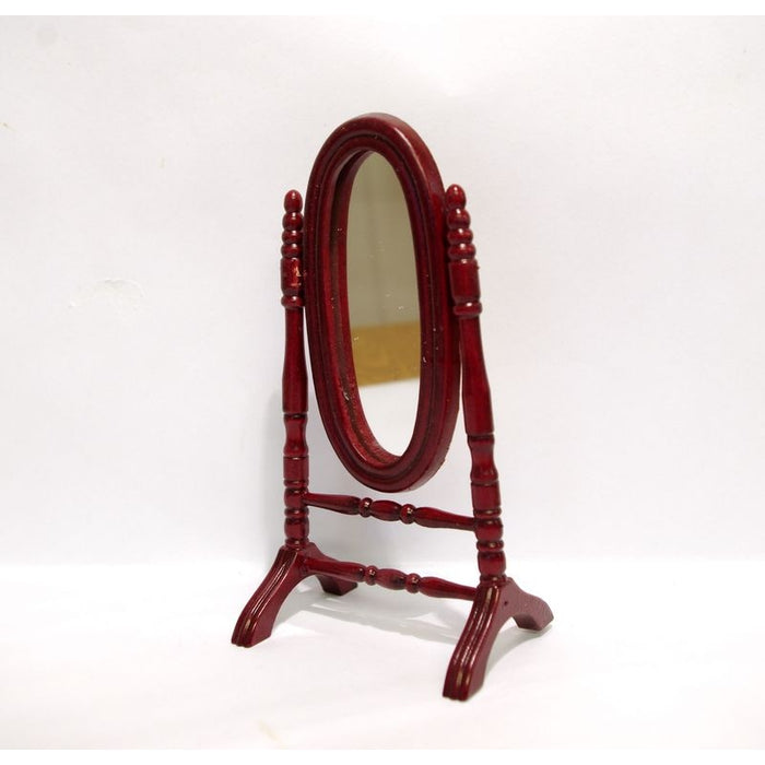 Floor mirror, mahogany, height 14 cm