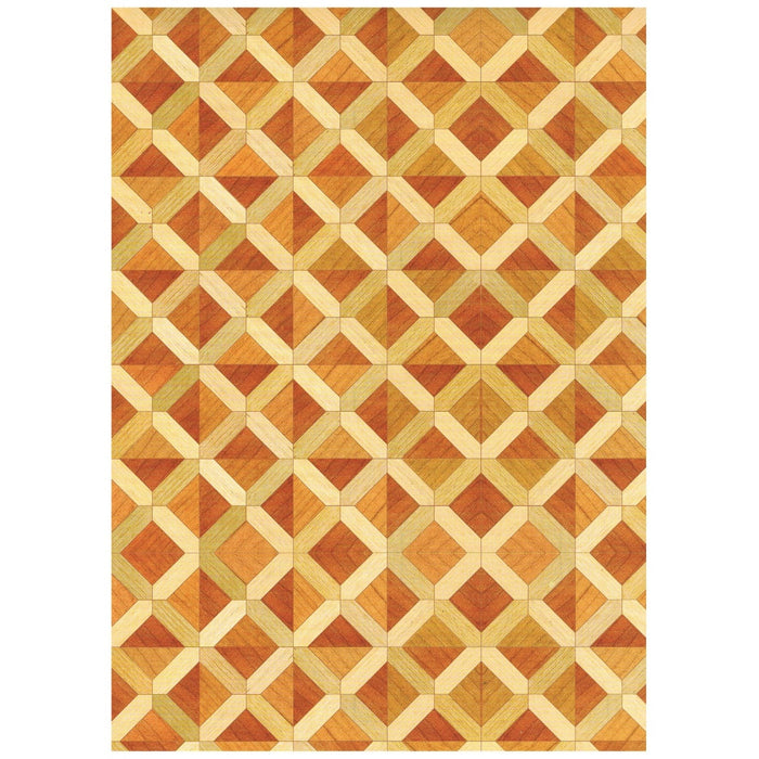 Parkettgolv, rutmönster, blank kartong