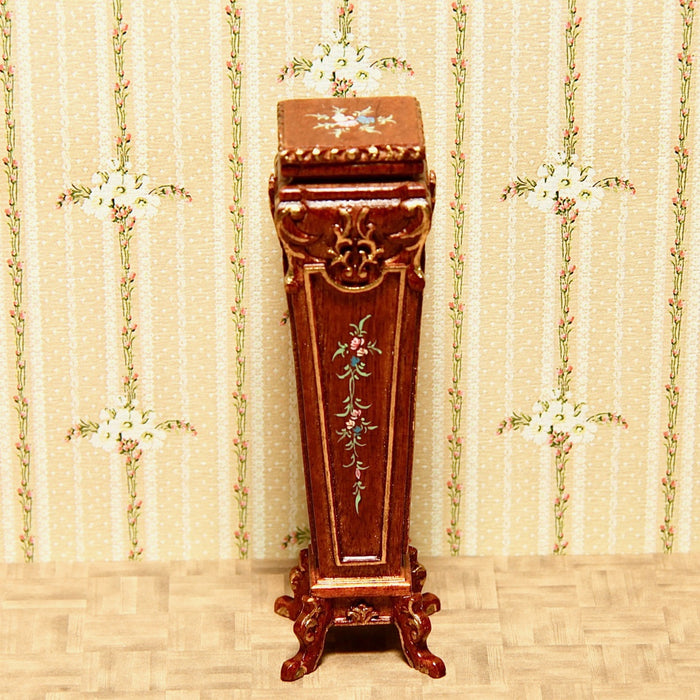 Flower post, walnut/gold, quality furniture