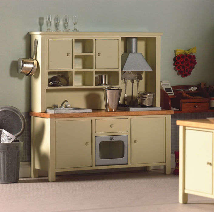 Shaker-style kitchen unit, creme