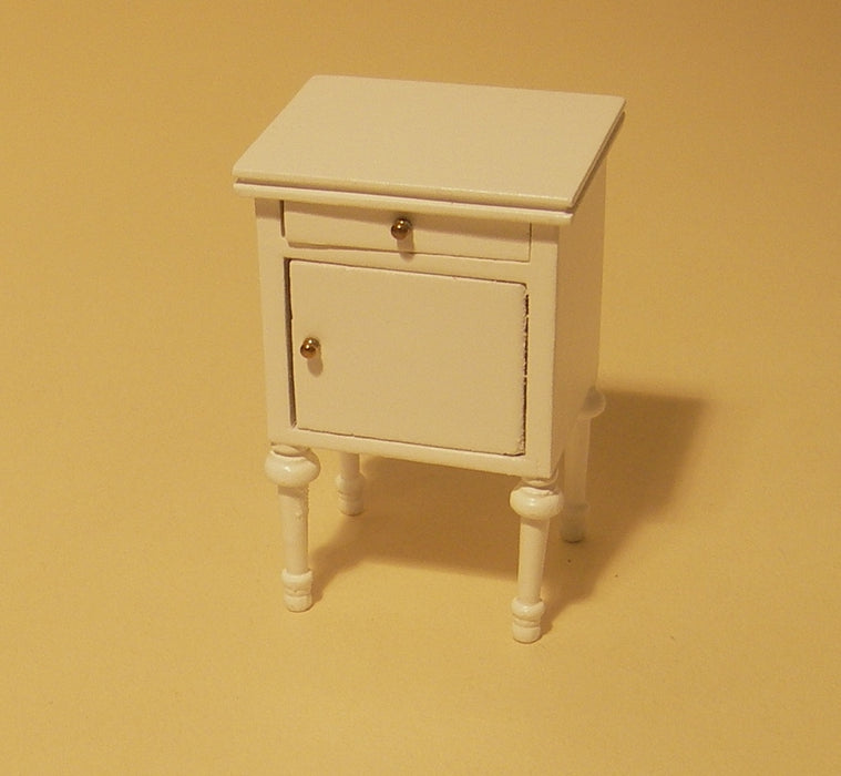 Bedside table, small cabinet, white