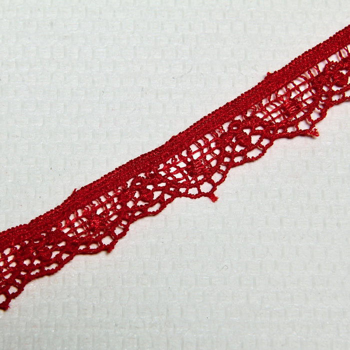 Lace / curtain cap, red, 1.5 x 20 cm