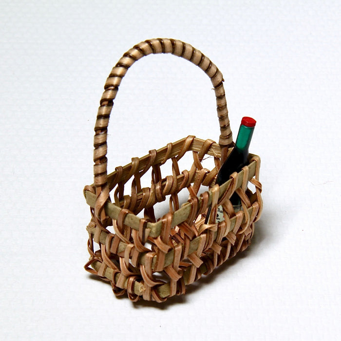 Basket with carrying handle, rectangle, 4 x 2.5 cm