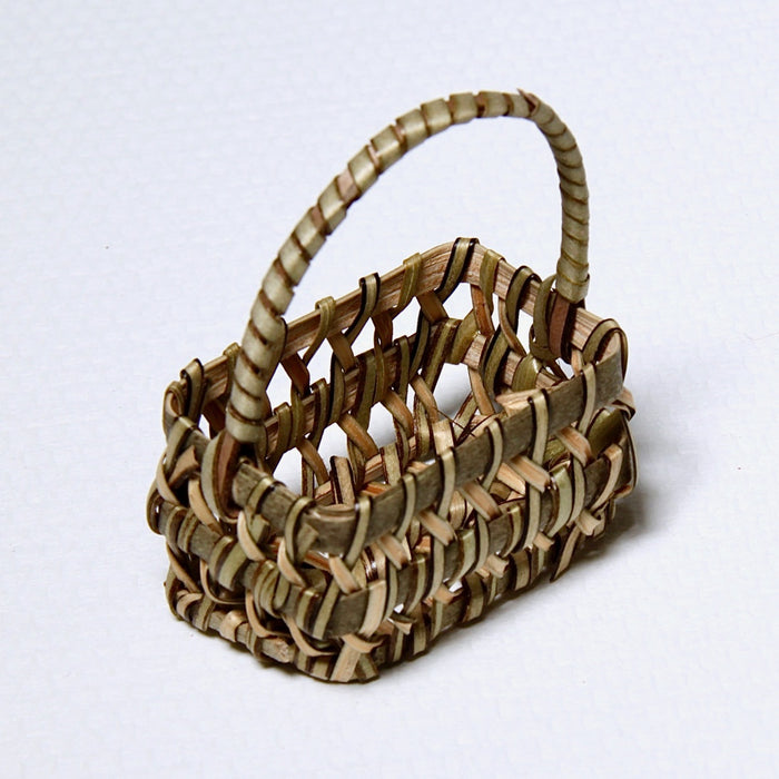 Basket with carrying handle, rectangle, 4 x 2.5 cm