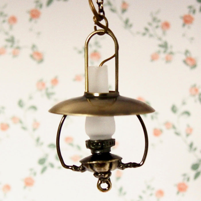 Ceiling light, oil lamp, antique patinated, 12V