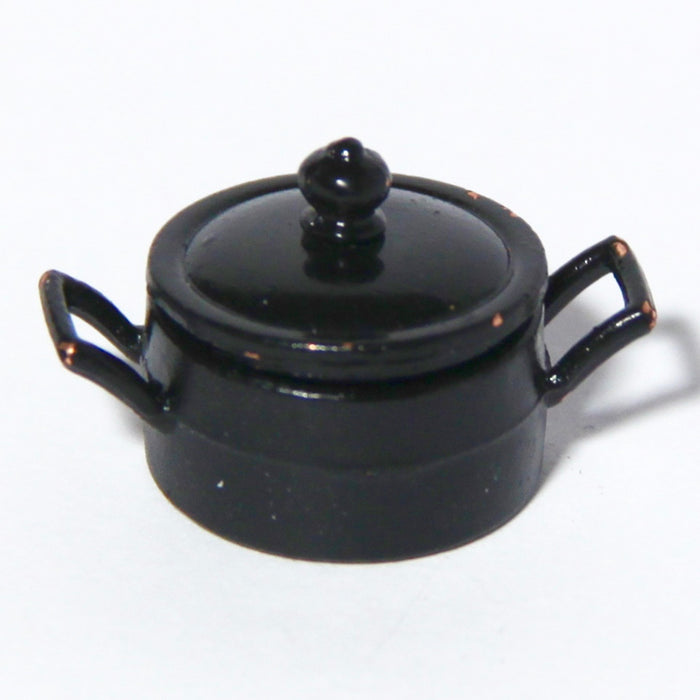 Casserole with lid, black