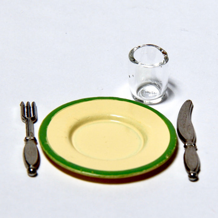 Enamel plate, yellow green