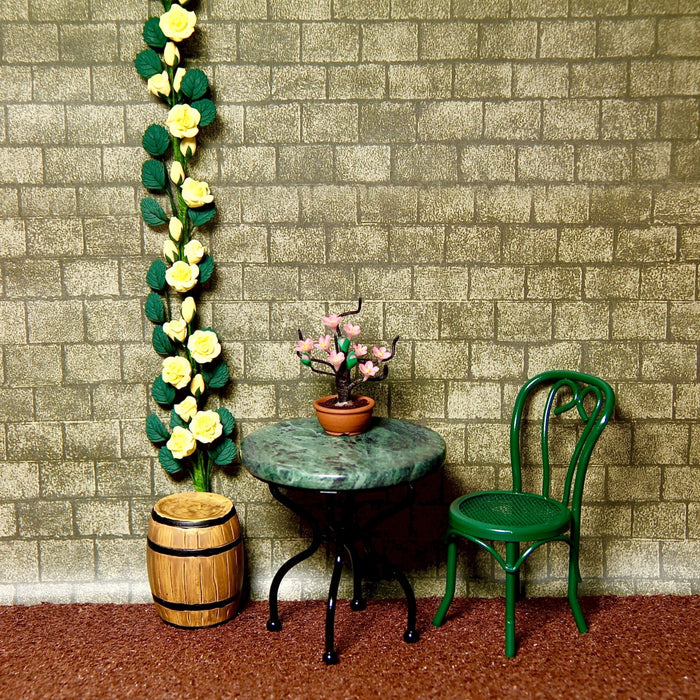 Cafe chair, green, metal