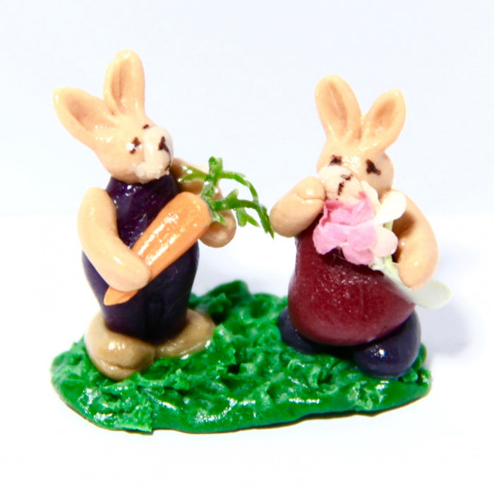 Easter decoration, two rabbits