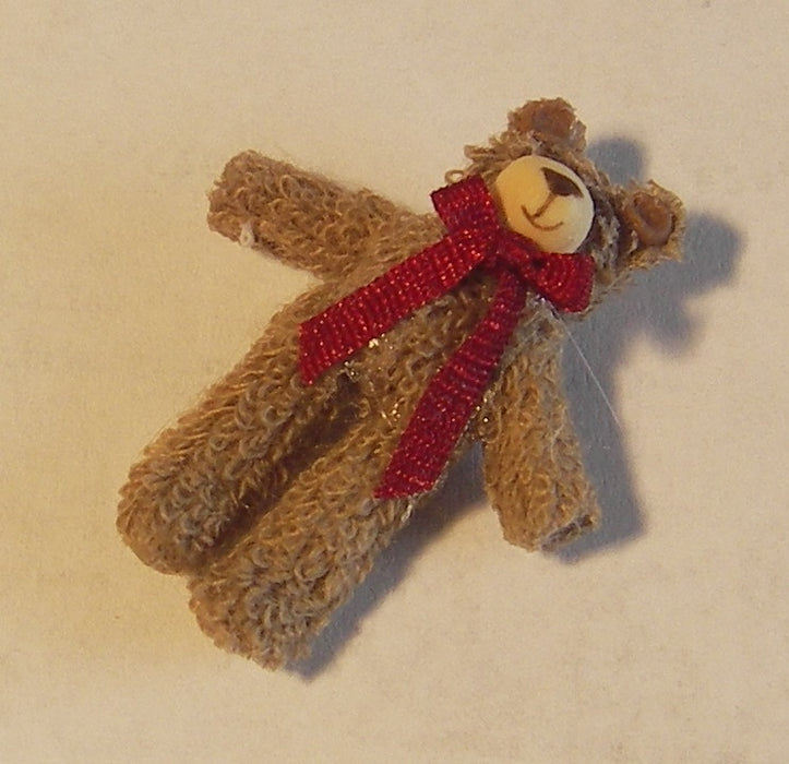 Standing teddy bear, brown, small, 3.1 cm