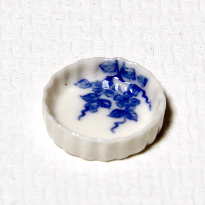 Pie dish, blue and white porcelain