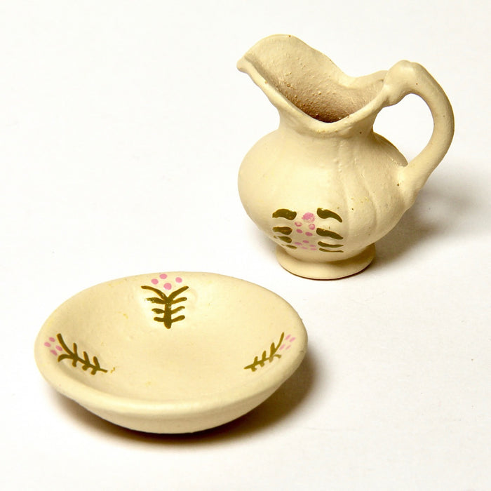 Jug and saucer, natural light, ceramics