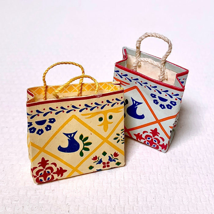 Paper bag, patterned, 2 pcs