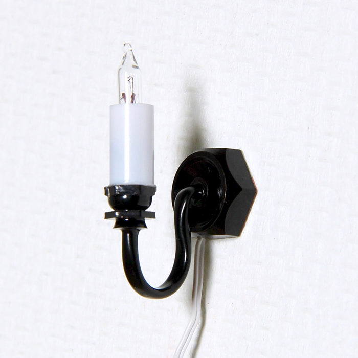 Wall lamp, black candle, 12V