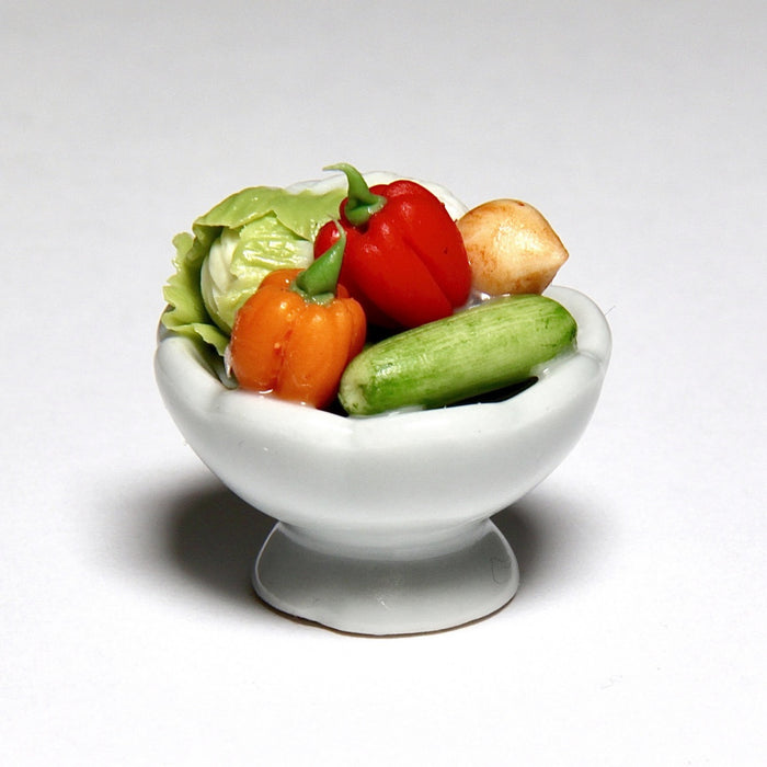 Vegetables in a porcelain bowl