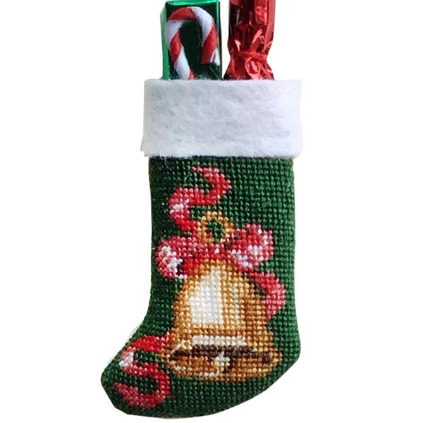 Christmas stocking, cross-stitch kit, green