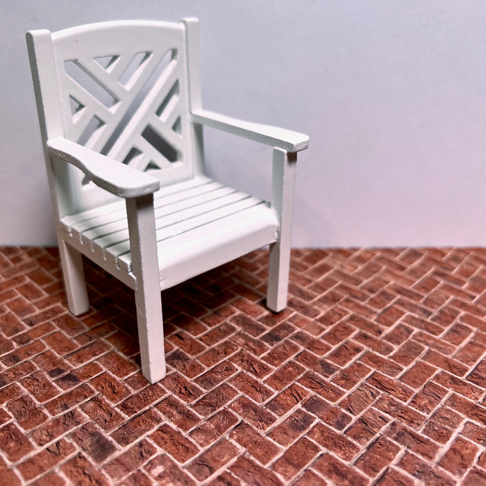 Brun tegelsten, fiskbensmönster, präglad kartong