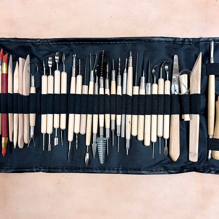 Verktygsset för arbete med fimolera och lera, 61 delar