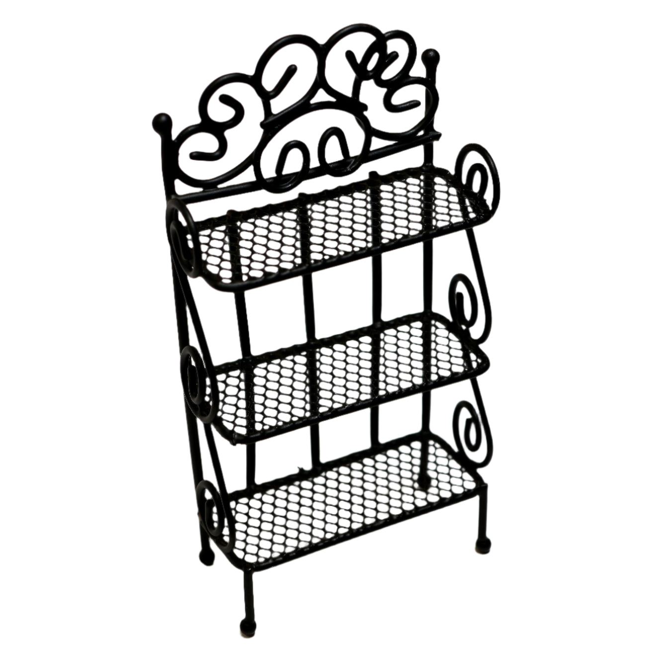 pieni metallihylly nukkekotiin