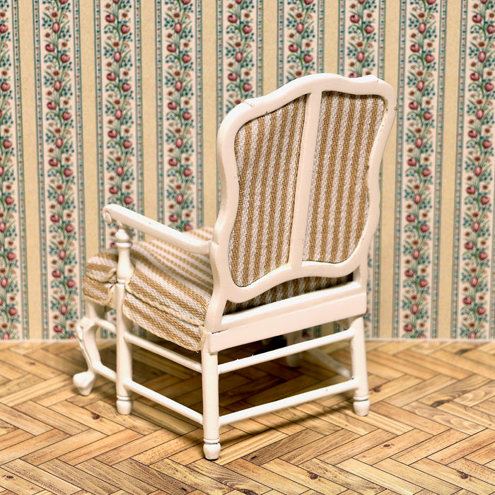 Ludvig XV fåtölj, lätt klädsel, kvalitetsmöbler