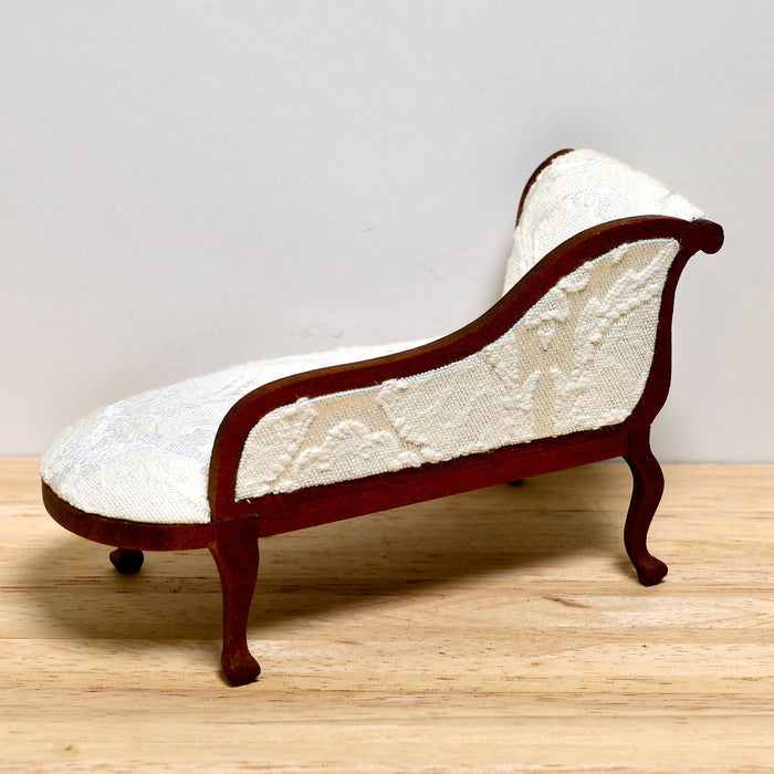 Divan, walnut, white upholstery