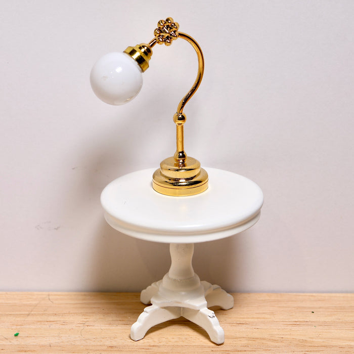 Pöytälamppu, kaareva jalka, LED