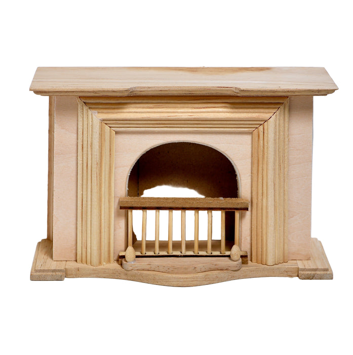 Fireplace, classic,untreated wood