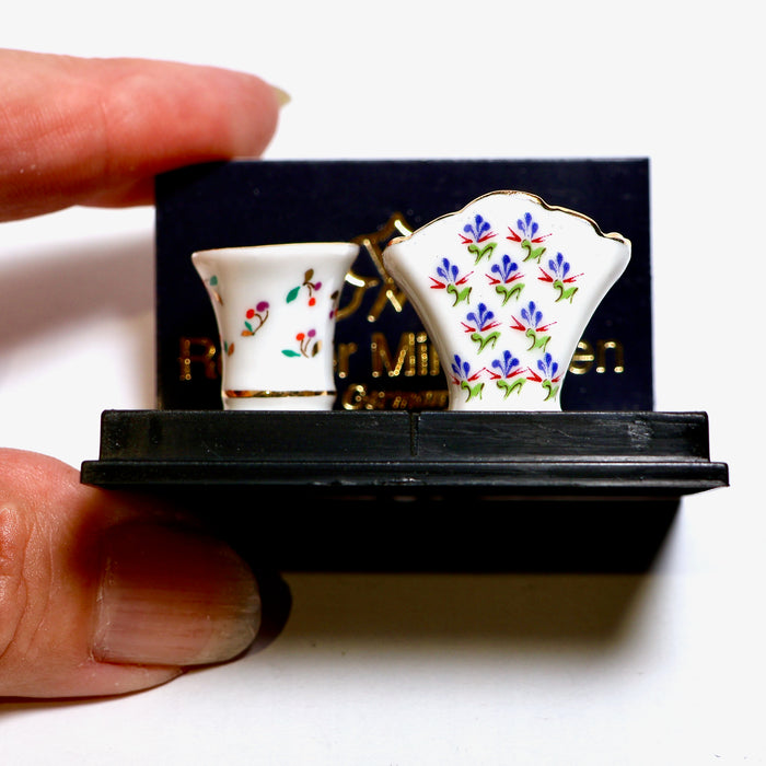 Porcelain vase, 2 pieces, Reutter