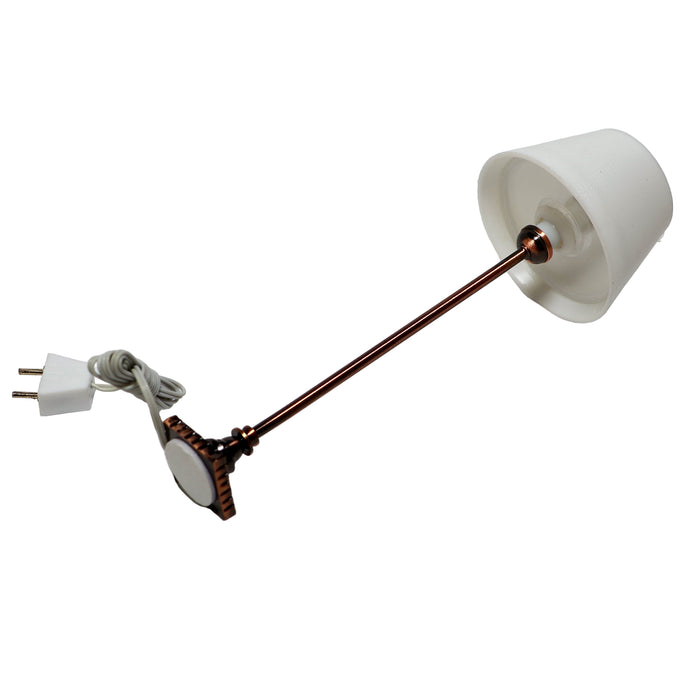 Jalkalamppu, klassinen, kuparinruskea jalka, 12v