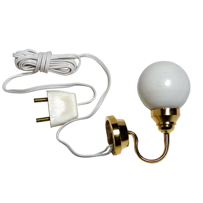 Wall light, white and gold, 12V