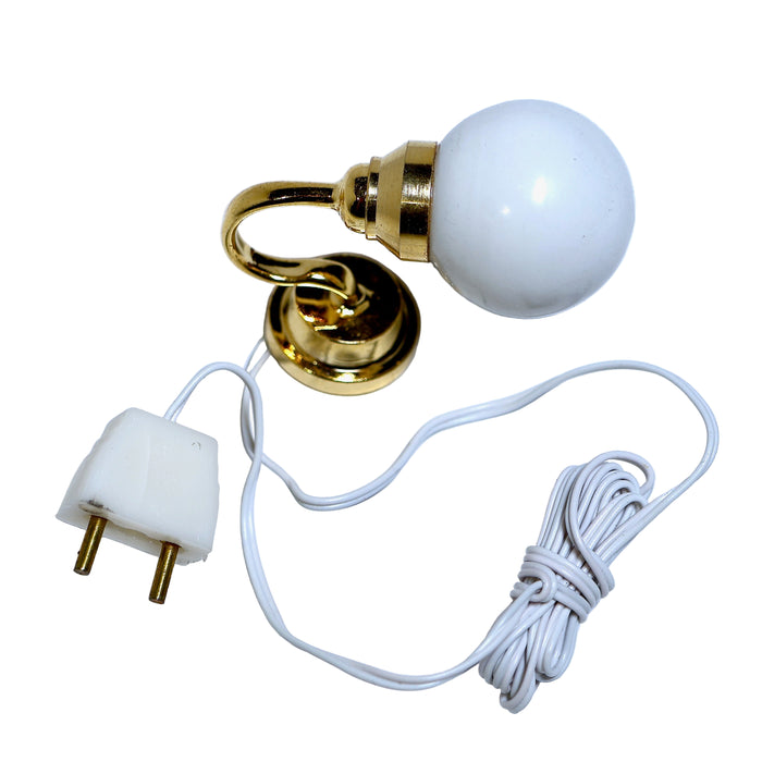 Wall light, white and gold, 12V