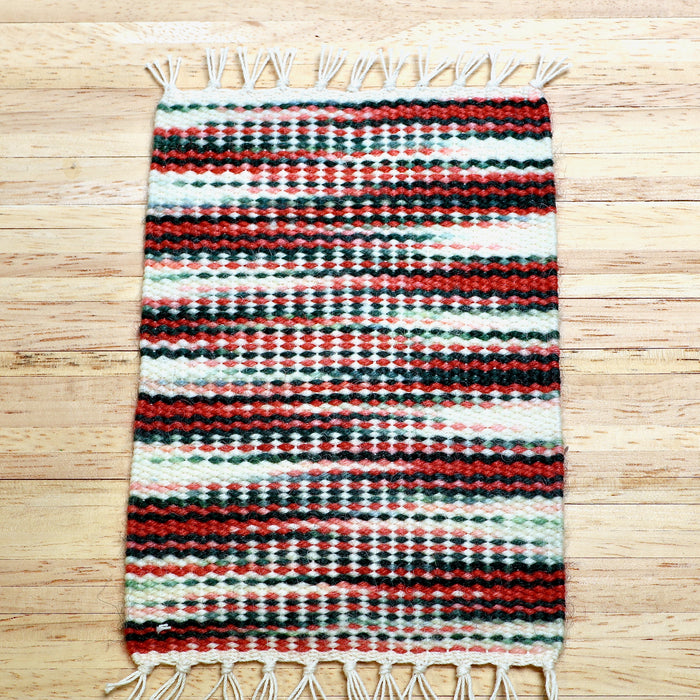 Rag rug, red and mixed colours, Finnish