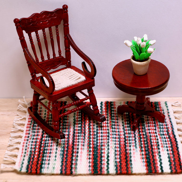 Rag rug, red and mixed colours, Finnish