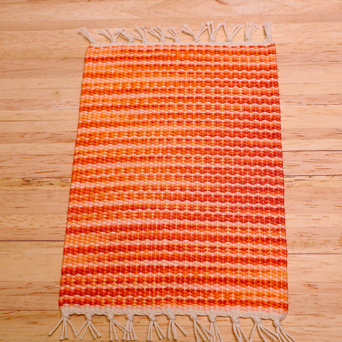 Rag rug, orange, Finnish