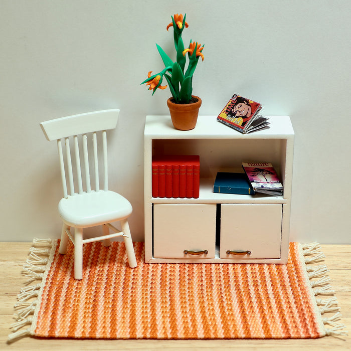 Rag rug, orange, Finnish