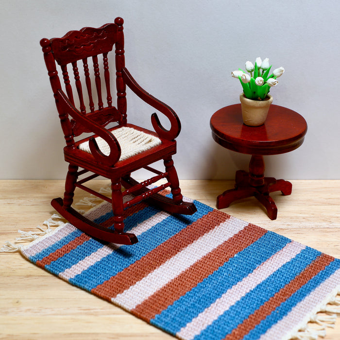 Rag rug, blue-brown, Finnish