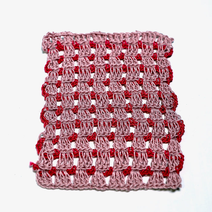 Bedspread for cot, pink-red, Finnish