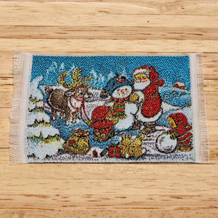 Matto, joulupukki ja lumiukko, 5x8cm