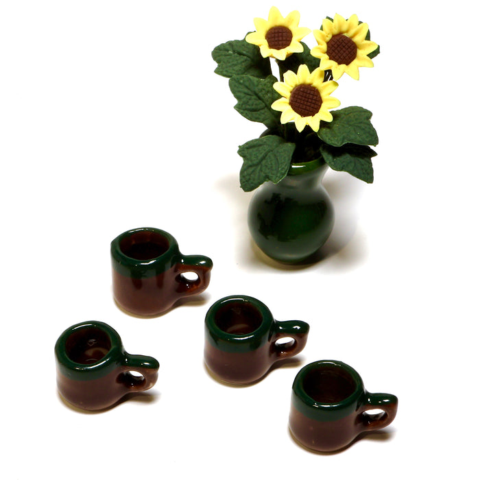 Mugg, stor, keramik, 4 st.