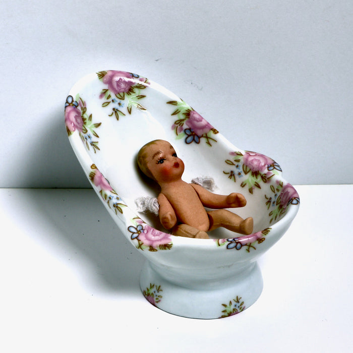 Kylpyamme, pieni, posliinia