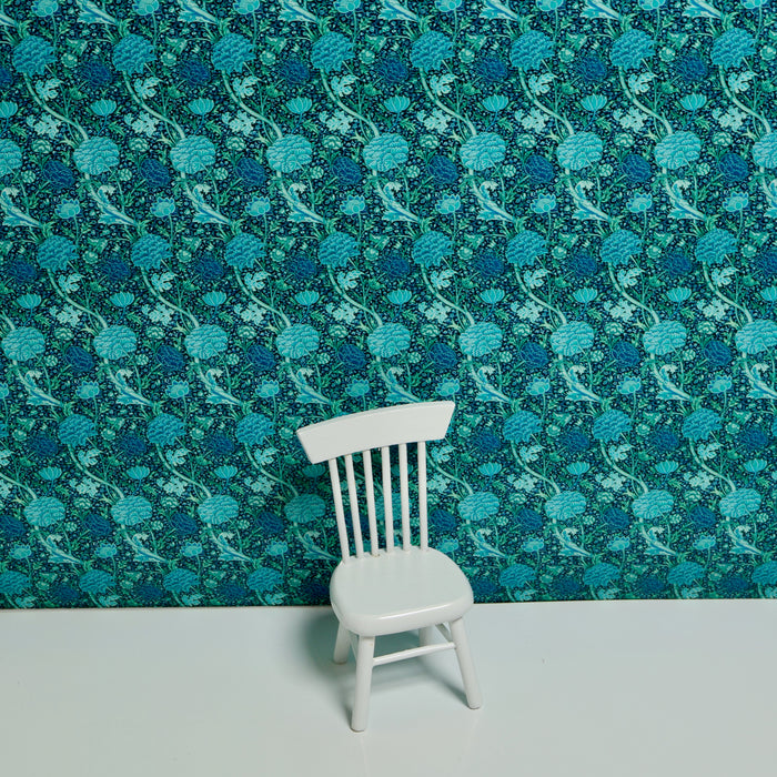 Tapet, William Morris, blågrön