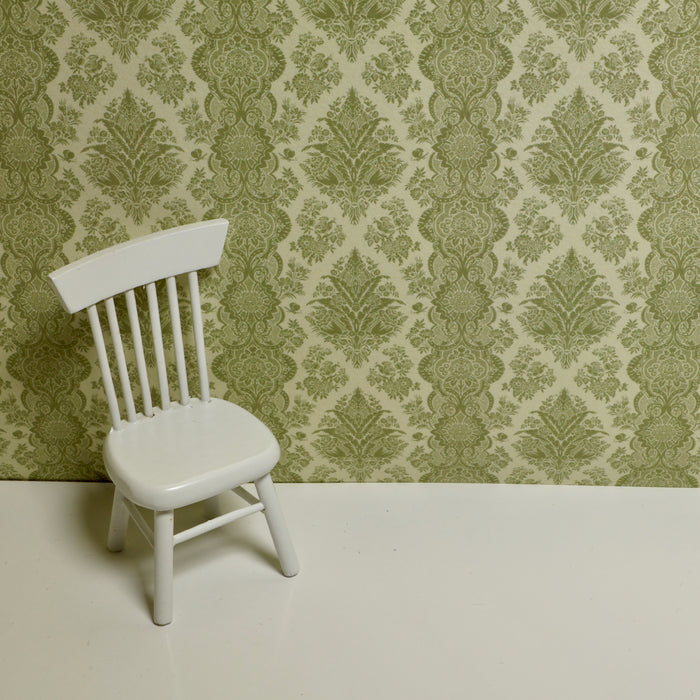 Wallpaper, Green Damask XVII