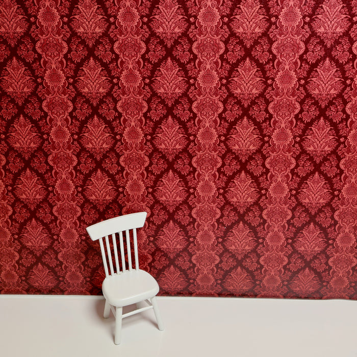 Wallpaper, burgundy damask XVII