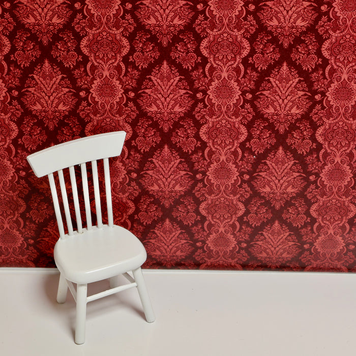 Wallpaper, burgundy damask XVII