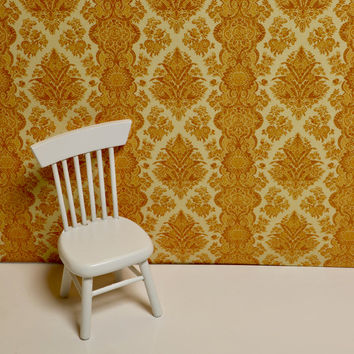 Wallpaper, yellow Damask XVII