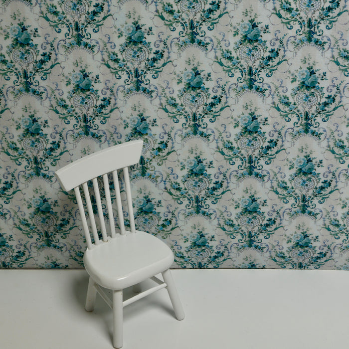 Wallpaper, French rose, blue