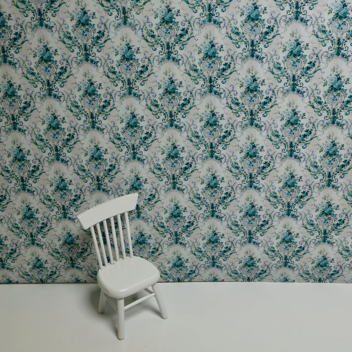 Wallpaper, French rose, blue