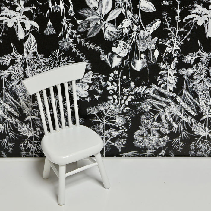 Wallpaper, Botanical pattern, black